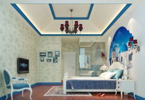 地中海墙纸 家装卧室设计图