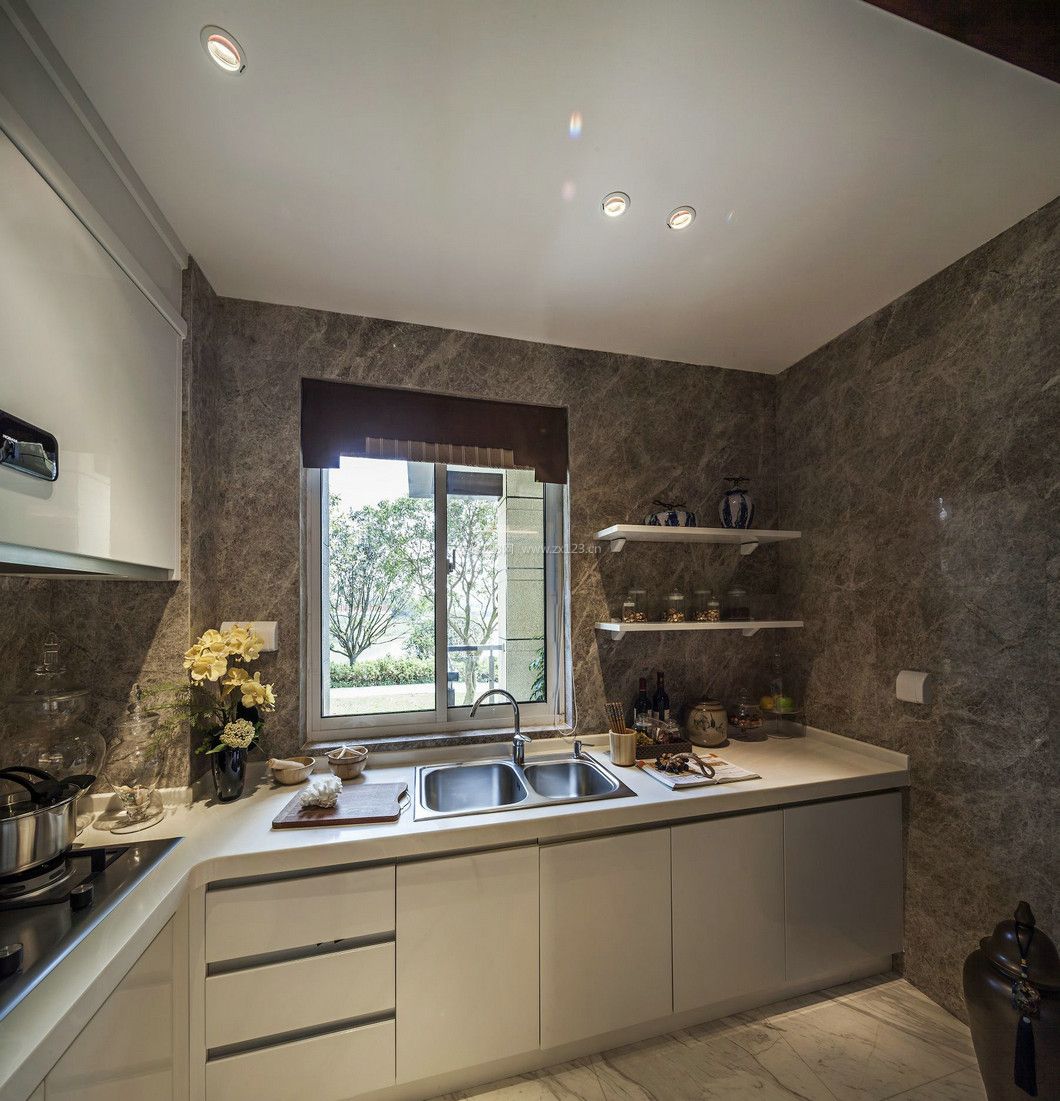简约厨房墙砖设计效果图