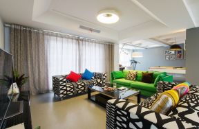 混搭风格客厅设计组合沙发装修效果图片