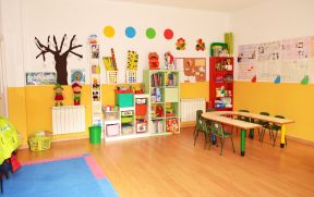 幼儿园地板装修效果图 幼儿园教室布置图片