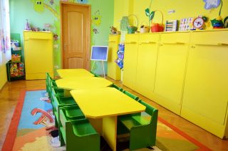 现代田园风格幼儿园地板装修效果图片