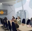 北京专业小型会议室背景墙装修效果图