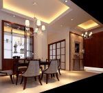 中式风格餐厅酒柜装修效果图片