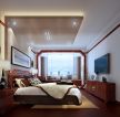 中式风格家居卧室装饰画装修设计效果图片