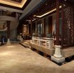 中式餐厅铁艺楼梯装修设计效果图片