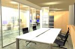 大型会议室现代办公室效果图