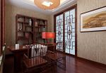 中式风格家居书房博古架设计效果图