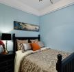15平方米卧室蓝色墙面装修效果图片