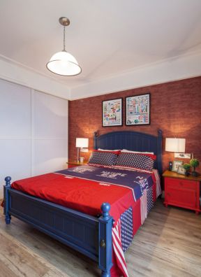 美式古典风格15平方米卧室装修效果图片