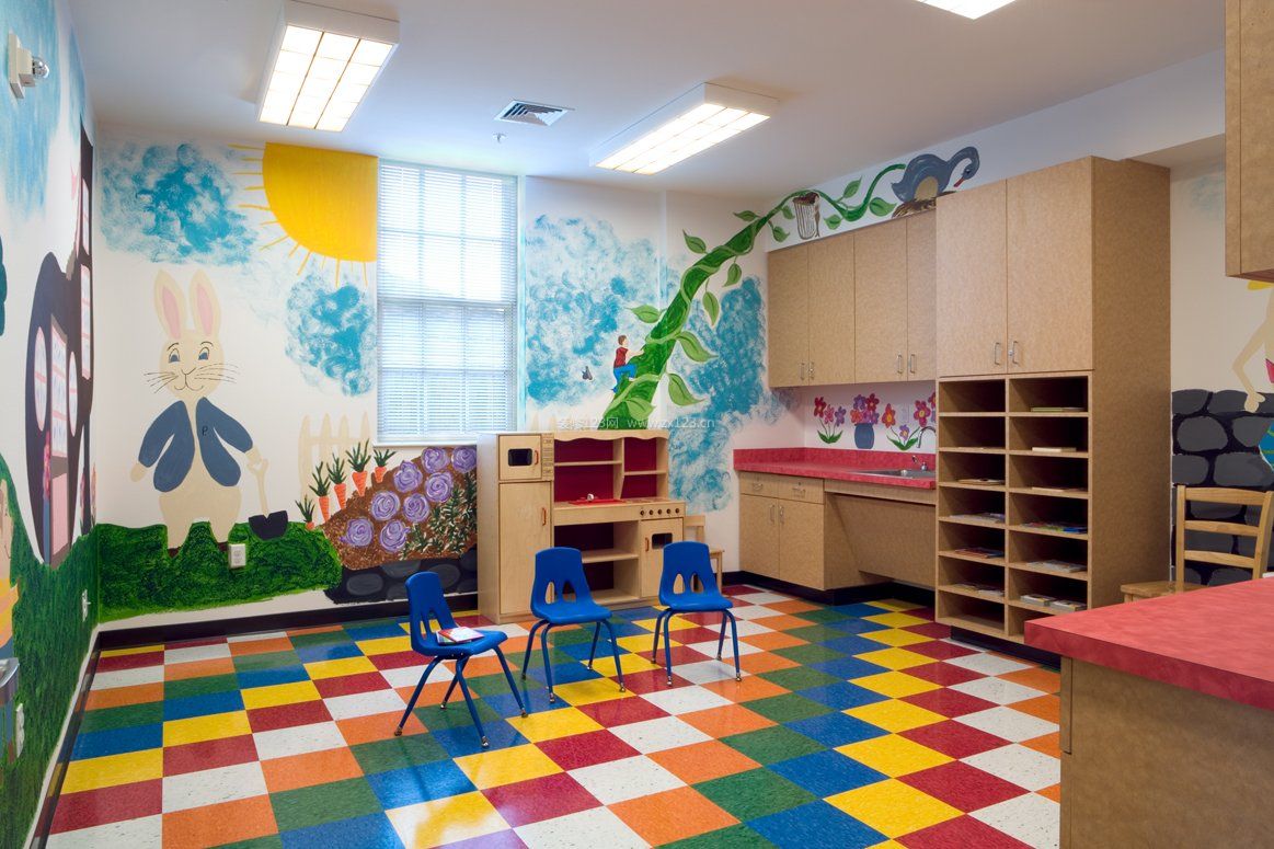 时尚现代风格幼儿园墙面布置图片 