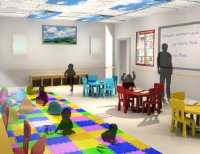 幼儿园建筑效果图 3d效果图