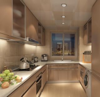 现代小户型家装厨房橱柜颜色效果图