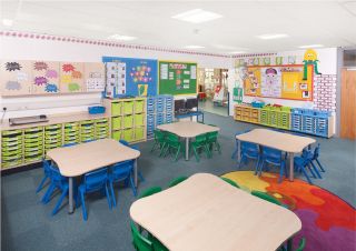 现代设计风格幼儿园墙面布置图片大全 