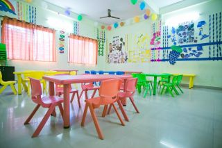 现代设计风格幼儿园墙面布置效果图片 