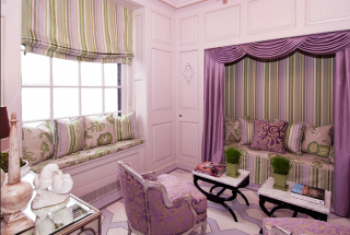 现代欧式家装小客厅飘窗装修设计效果图片