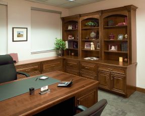 欧式风格办公室书柜设计效果图片