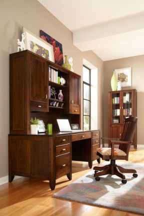 欧式风格办公室书柜 现代办公室效果图赏析
