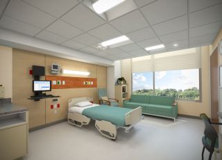 高档医院单人病房装潢设计效果图
