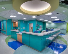 现代时尚儿童医院大厅背景装修图片