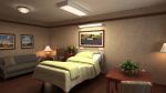 中式装修风格元素医院卧室室内背景图片