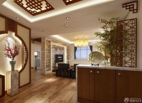 中式家装风格 客厅走廊装修效果图