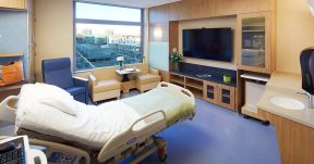 医院卧室室内背景图片 现代医院装修效果图