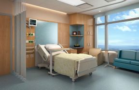 最新医院病房床头背景墙装修效果图
