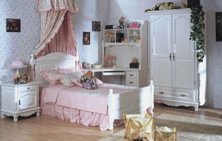 欧式女生卧室床缦装修效果图片
