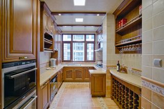美式别墅设计开放式厨房隔断效果图片