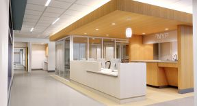 现代医院装修效果图 医院大厅走廊效果图
