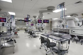 现代医院装修效果图 泛白色地砖装修效果图片