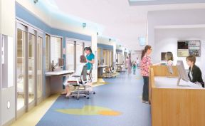 医院装修设计图 走廊装修效果图片