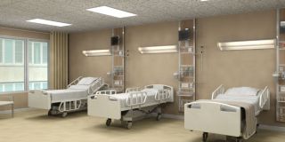 简单医院装修设计病房效果图