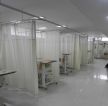 医院病房白色窗帘装修设计效果图片