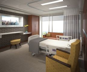 医院病房窗帘室内装饰设计效果图