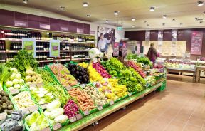 大型蔬菜超市室内装修效果图片欣赏