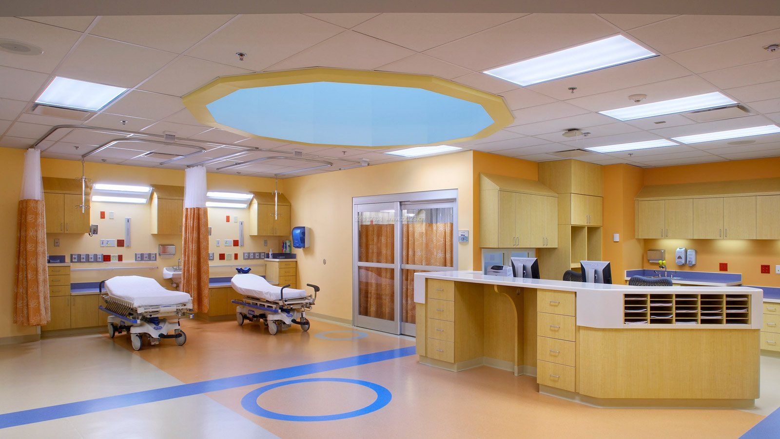 现代简约室内医院装修效果图案例