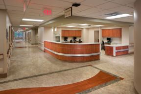 医院大厅走廊效果图 大理石地砖装修效果图片