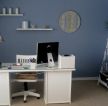 小办公室设计蓝色墙面装修效果图片