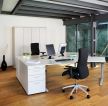 小办公室设计浅黄色木地板装修效果图片