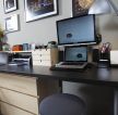 小办公室电脑桌装修设计效果图片