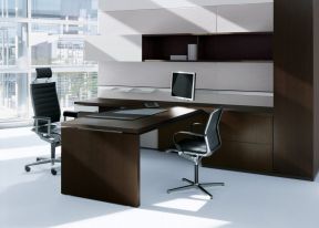 办公室装修设计图大全 现代简约黑白风格