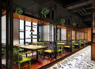 2023田园混搭风格小型茶餐厅效果图