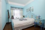 50平米小户型设计卧室蓝色墙面装修效果图片