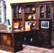 美式古典风格办公室书柜效果
