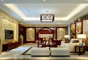 大客厅中式装修风格元素效果图片