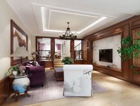 家装客厅设计中式装修风格元素效果图片