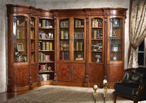 新古典美式装修风格办公室书柜