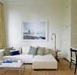 50平米小户型客厅沙发背景墙装饰画设计效果图