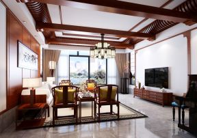 中式风格家具 简约客厅装修效果图